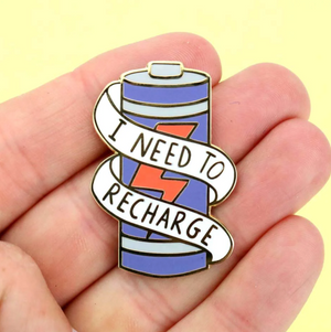 Jubly Umph Lapel Pin • I Need To Recharge