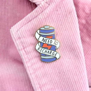 Jubly Umph Lapel Pin • I Need To Recharge