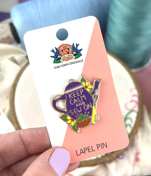 Jubly Umph Lapel Pin • Keep Calm and Sew On