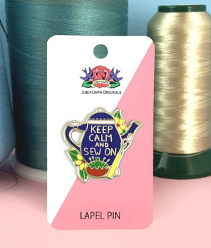 Jubly Umph Lapel Pin • Keep Calm and Sew On