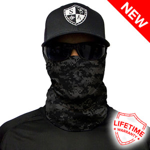 Face Shield / Tubular Bandana • Blackout Digi Camo