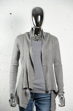 Womens Grey Cardigan with Zip