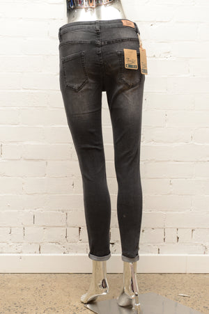 Womens Black faded Skinny Jeans