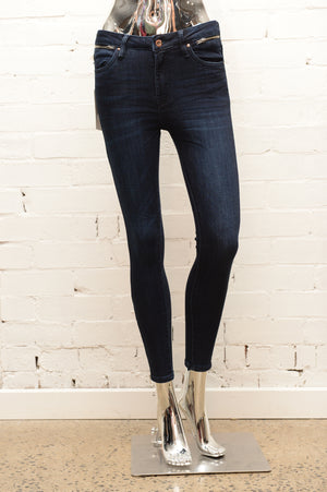 Womens Blue Crop Jeans 