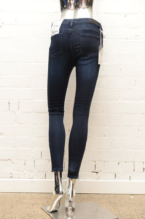 Womens Blue Crop Jeans 