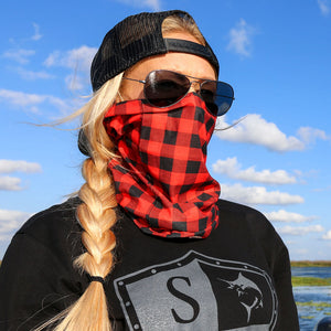 Face Shield/ Tubular Bandana • Lumberjack Red Plaid