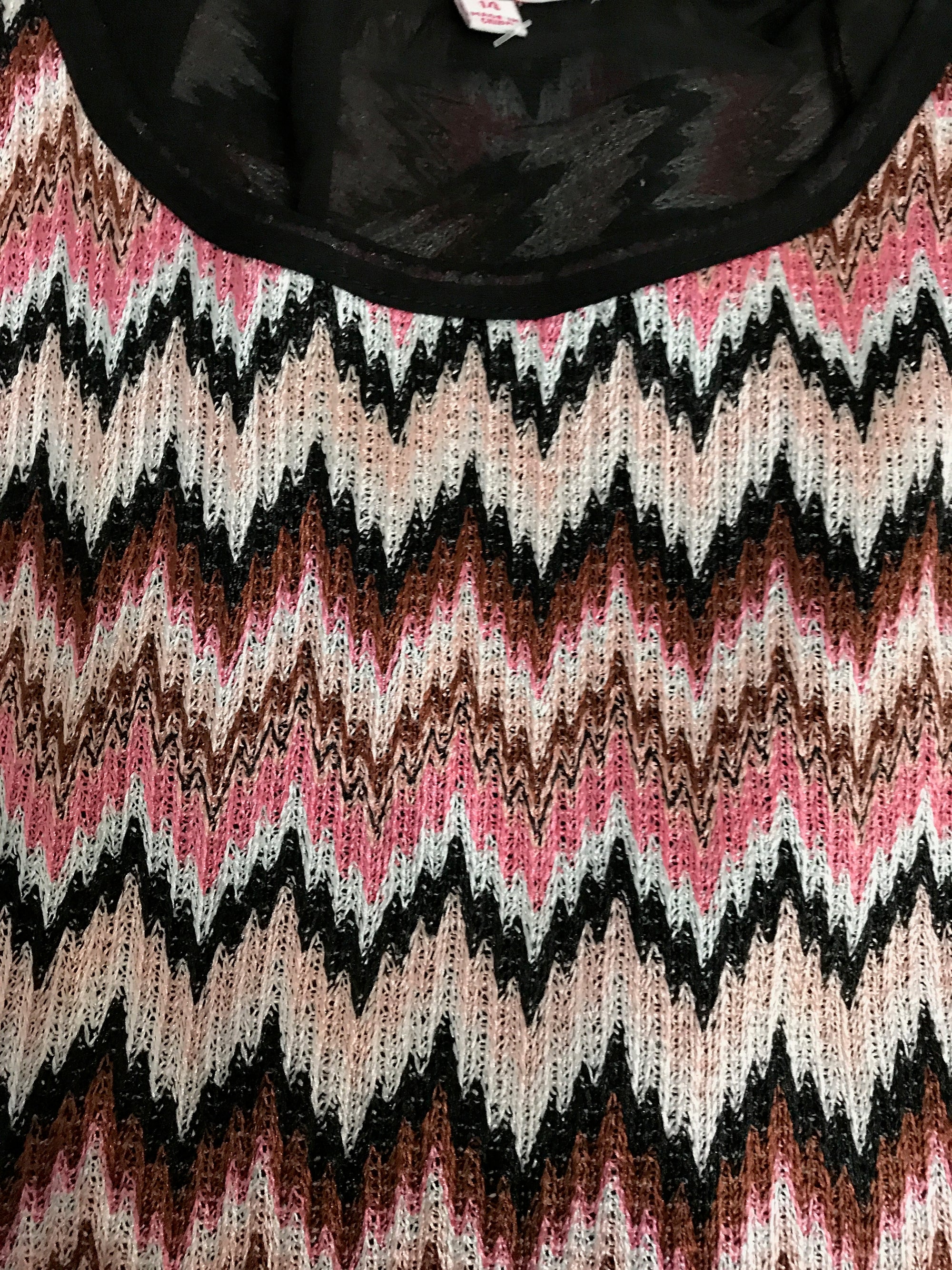 Womens Lace Zig Zag Top