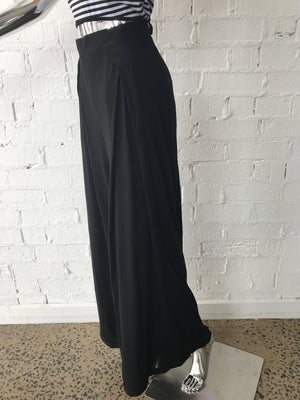 Womens Black Wide Leg Pants 