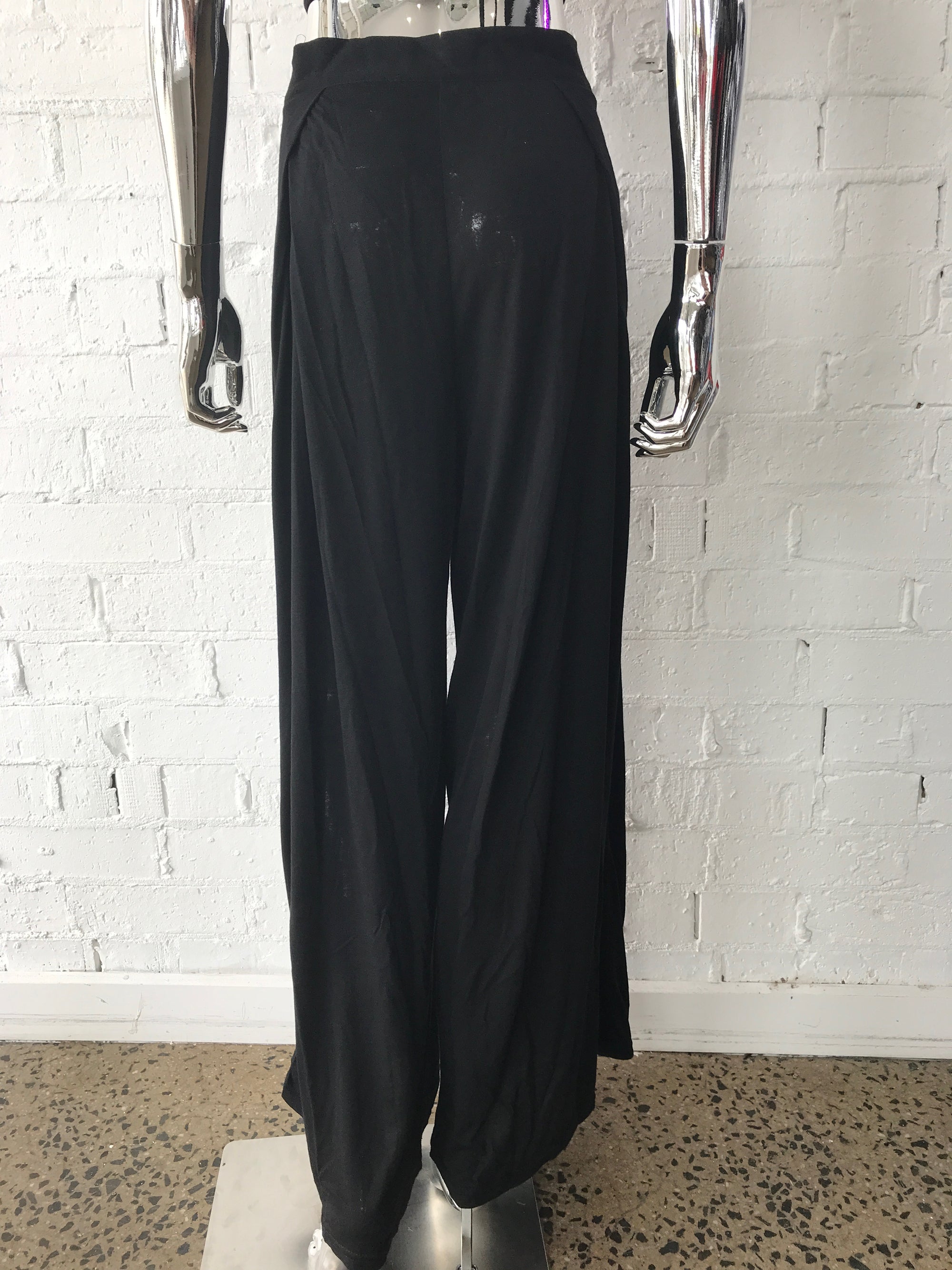 Womens Black Wide Leg Pants 