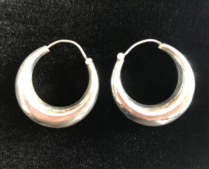 Sterling Silver Chunky Hoop Earrings