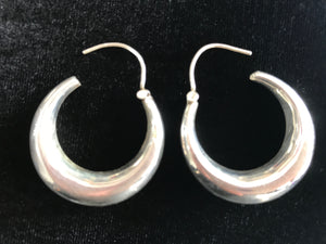 Sterling Silver Chunky Hoop Earrings