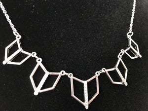 Womens Necklace • Geometric shape with Diamantes