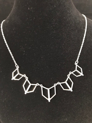 Womens Necklace • Geometric shape with Diamantes