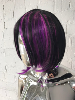 Cosplay Wig • Purple and Black Layered Bob