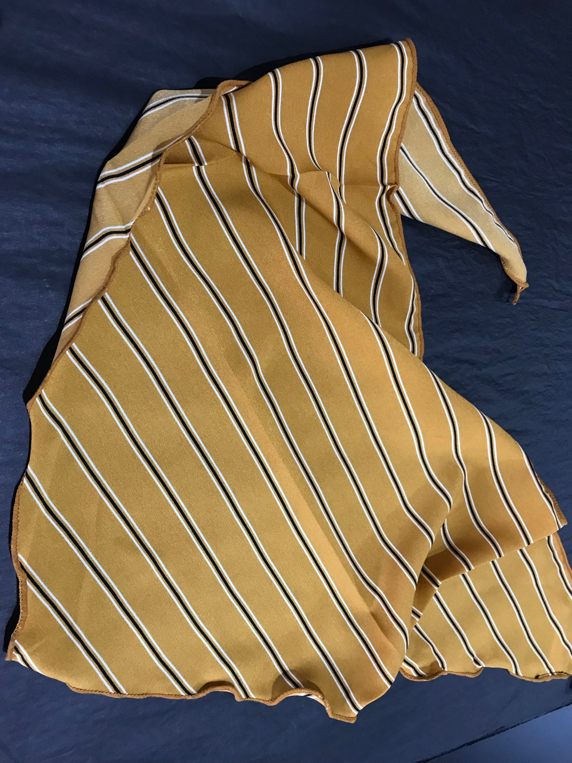 Womens Striped Scarf • Mustard Yellow 