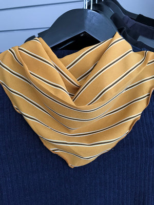 Womens Striped Scarf • Mustard Yellow 