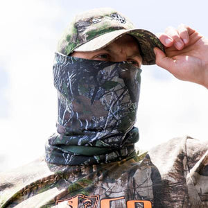 Face Shield/ Tubular Bandana •  Forest Camo Dreggs