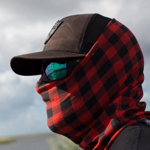 Face Shield Tubular Bandana • Lumberjack Red Plaid