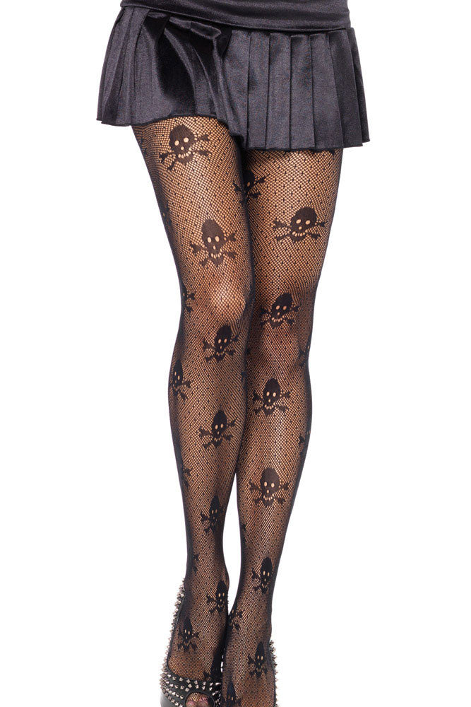 Women Retro Distressed Ripped Hole Black Pantyhose Hollow Out Mesh