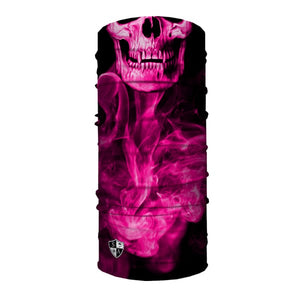 Face Shield Bandana• Skull Tech Pink Crow