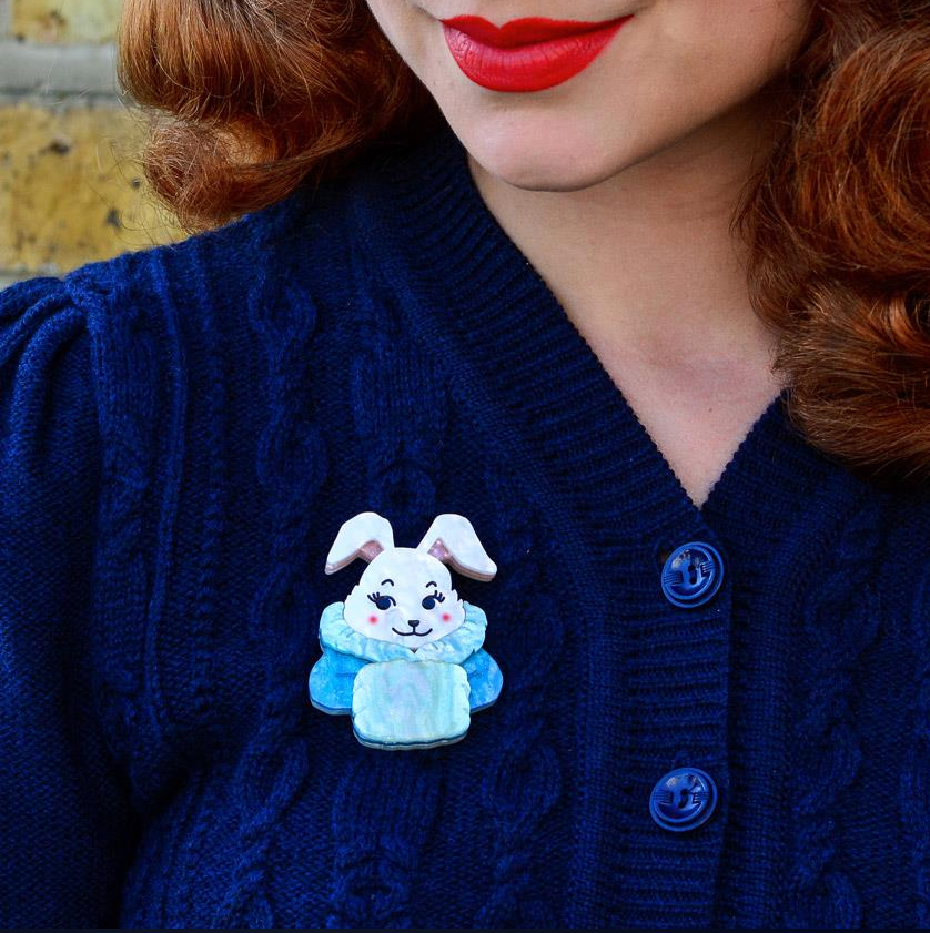 Erstwilder Brooch Snuggly Buffy Bunny