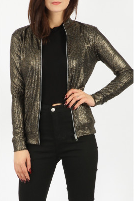 Bomber Jacket • Foil Metallic Rib