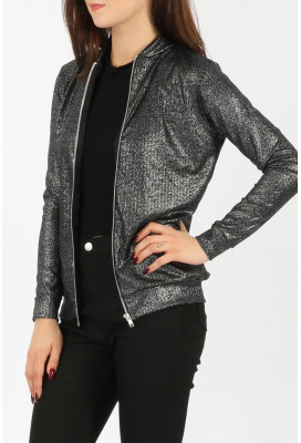 Bomber Jacket • Foil Metallic Rib