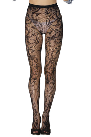 Pantyhose • Sexy Charming Floral Pattern Fishnet