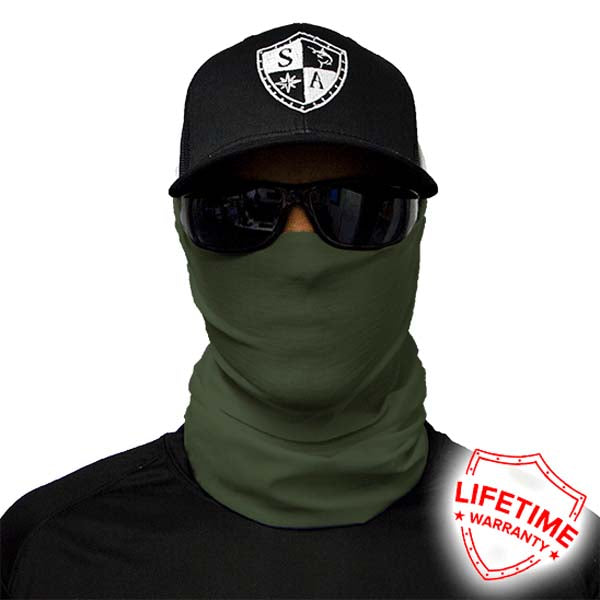 Face Shield Bandana • Solid Tactical OD Green