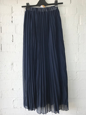 Womens Pleated Chiffon Maxi Skirt