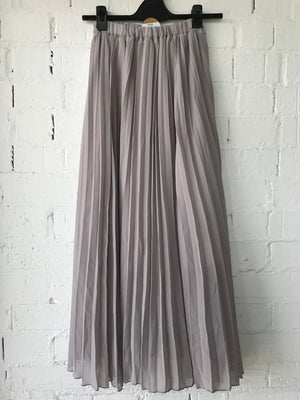 Womens Pleated Chiffon Maxi Skirt