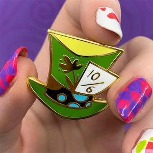 Erstwilder Mad Hatter's Tea Party Hat Enamel Pin