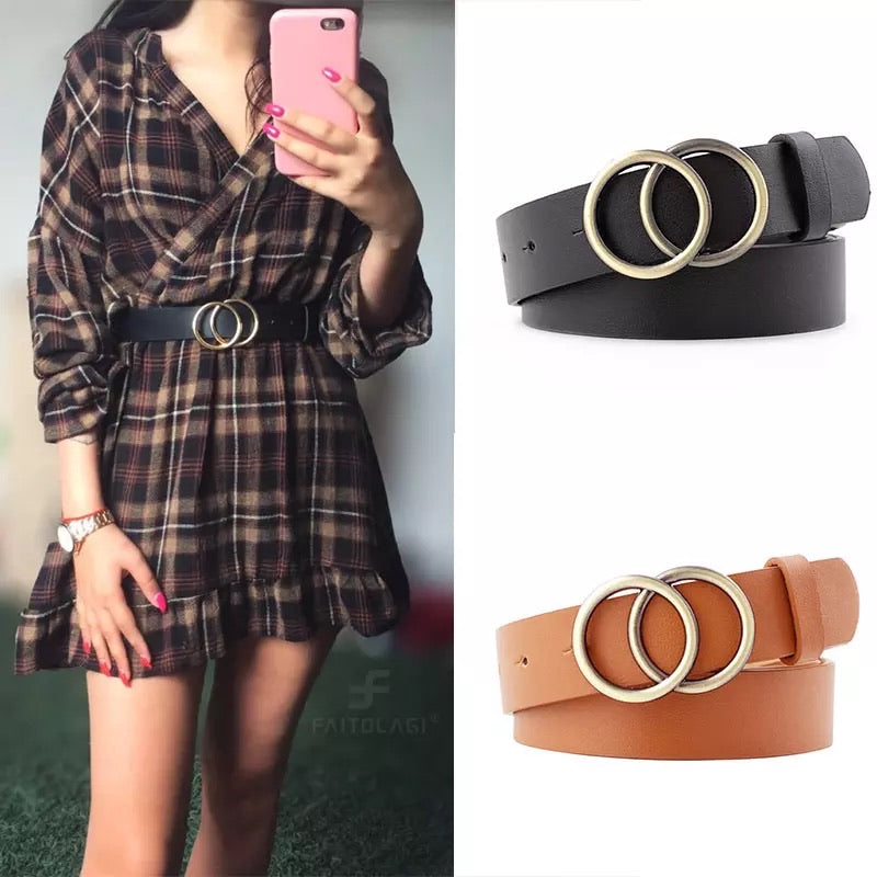 Womens Double Circle Belt