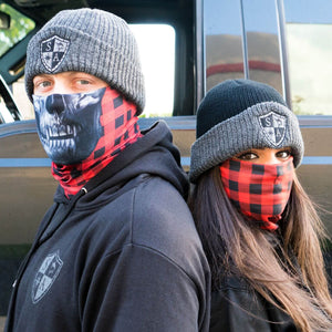 Face Shield Tubular Bandana • Lumberjack Red Plaid